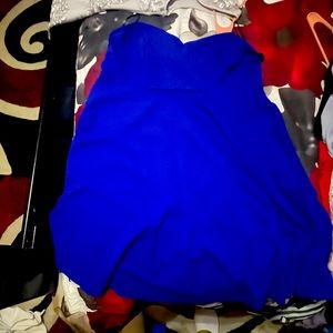 SHEIN Blue Sleeveless A Line Mini Dress